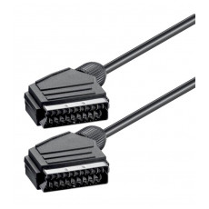 POWERTECH  CAB-S001 21PIN SCART 1,4m Καλώδια Black - Σε 3 Άτοκες Δόσεις