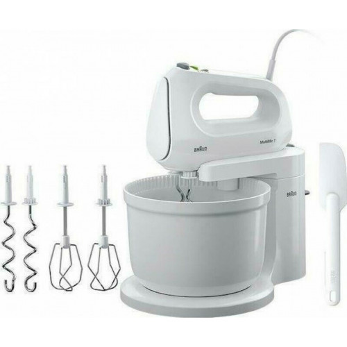 BRAUN HM1070WH Μίξερ με κάδο White - Σε 3 Άτοκες Δόσεις BRAUN HM1070WH Μίξερ με κάδο White - Σε 3 Άτοκες Δόσεις