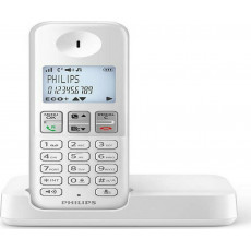 PHILIPS D2501W-34 λευκό Ασύρματα Τηλέφωνα  - Σε 3 Άτοκες Δόσεις