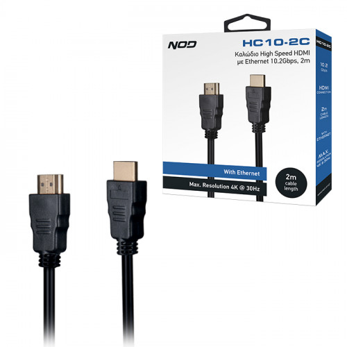 NOD HC10-2C HDMI 2m Καλώδια Black - Σε 3 Άτοκες Δόσεις NOD HC10-2C HDMI 2m Καλώδια Black - Σε 3 Άτοκες Δόσεις