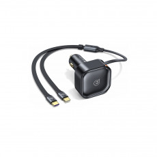 USAMS US-CC220 ΦΟΡΤΙΣΤΗΣ ΑΥΤΟΚΙΝΗΤΟΥ ΜΕ ΚΑΛΩΔΙΟ  USB-C 30W BLACK Φορτιστής