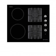 PYRAMIS 2+2 ΚΕΡΑΜΙΚΗ & ΓΚΑΖΙΟΥ (030063101) Εστίες Εντοιχιζόμενες Black - Σε 5 Άτοκες Δόσεις