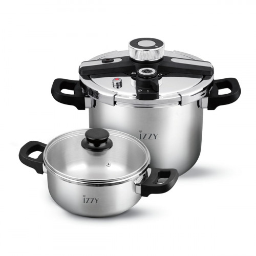 IZZY MULTI SET GOURMET 9LT+5LT (213181) Σετ μαγειρικών σκευών Inox - Σε 4 Άτοκες Δόσεις IZZY MULTI SET GOURMET 9LT+5LT (213181) Σετ μαγειρικών σκευών Inox - Σε 4 Άτοκες Δόσεις