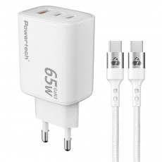 POWERTECH PT-1415 65W Φορτιστής White - Σε 3 Άτοκες Δόσεις