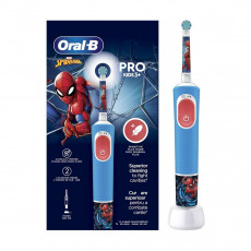 ORAL-B VITALITY PRO KIDS SPIDERMAN + ΘΗΚΗ (80720378) Οδοντόβουρτσες White/Blue - Σε 3 Άτοκες Δόσεις