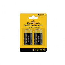 POWERTECH PT-1221 R14 1.5V 2pcs Μπαταρίες  - Σε 3 Άτοκες Δόσεις