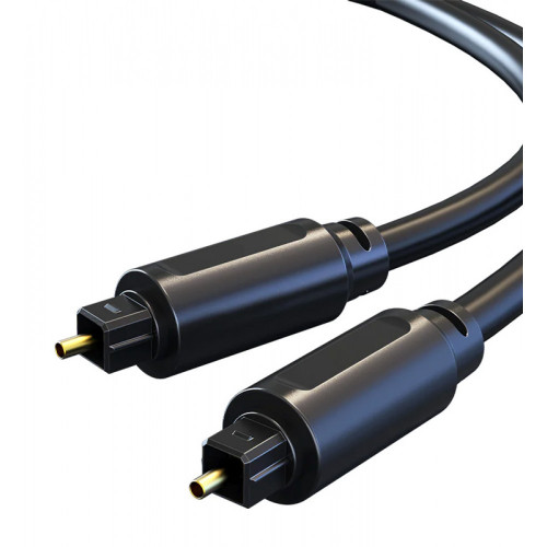 CABLETIME CT-AV380-H03(5)-B2 TosLink gold plated, 2m Καλώδια Black CABLETIME CT-AV380-H03(5)-B2 TosLink gold plated, 2m Καλώδια Black