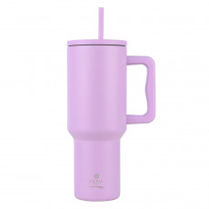 ESTIA STRAW TUMBLER XL SAVE THE AEGEAN 900ml LAVENDER PURPLE Θερμός  - Σε 3 Άτοκες Δόσεις