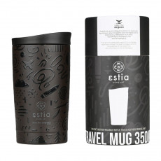 ESTIA  TRAVEL MUG SAVE THE AEGEAN 350ml NOIR ECHO Θερμός  - Σε 3 Άτοκες Δόσεις