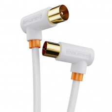 CABLETIME CT-AV101-10-W3 Κεραίας Καλώδια White - Σε 3 Άτοκες Δόσεις