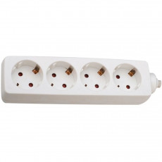TELCO KF-B-04A 4 θέσεων Πολύμπριζα White - Σε 3 Άτοκες Δόσεις