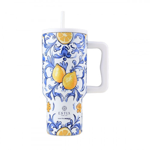 ESTIA STRAW TUMBLER XL SAVE THE AEGEAN 900ml AMALFI COAST θερμός - Σε 3 Άτοκες Δόσεις ESTIA STRAW TUMBLER XL SAVE THE AEGEAN 900ml AMALFI COAST θερμός - Σε 3 Άτοκες Δόσεις