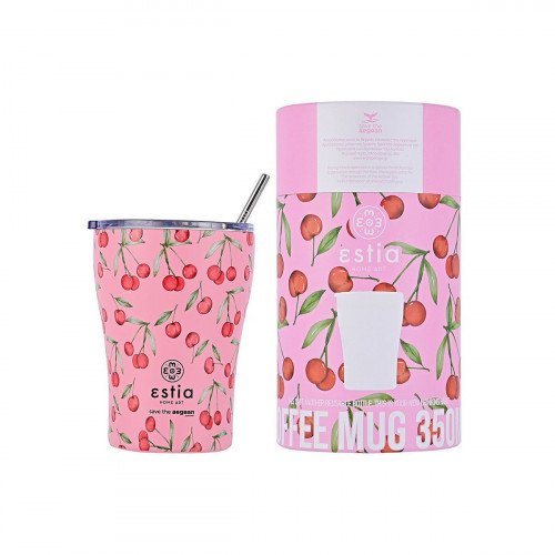 ESTIA COFFEE MUG SAVE THE AEGEAN 350ml CHERRY ROSE θερμός - Σε 3 Άτοκες Δόσεις ESTIA COFFEE MUG SAVE THE AEGEAN 350ml CHERRY ROSE θερμός - Σε 3 Άτοκες Δόσεις